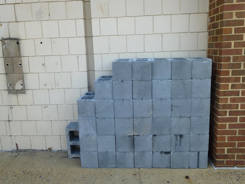 Temporary Cinder Block Barbecue Grill in Storage | Safeway p… | Flickr