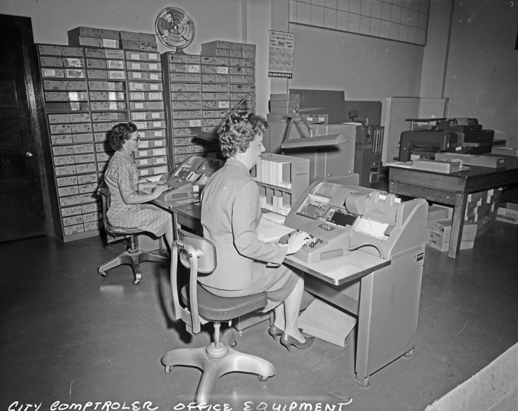 Comptroller's Office employees, 1960 | Item 63632, Engineeri… | Flickr