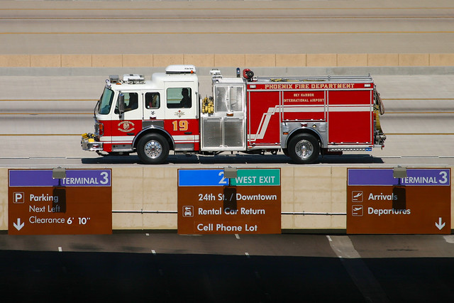 Phoenix Fire Department Engine 19 At Phoenix Sky Harbor