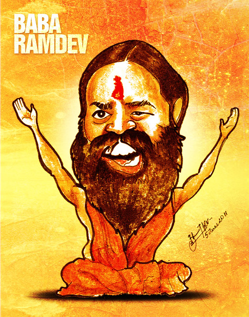 Baba Ramdev - Caricature | Funny take on BABA RAMDEV... if h… | Flickr
