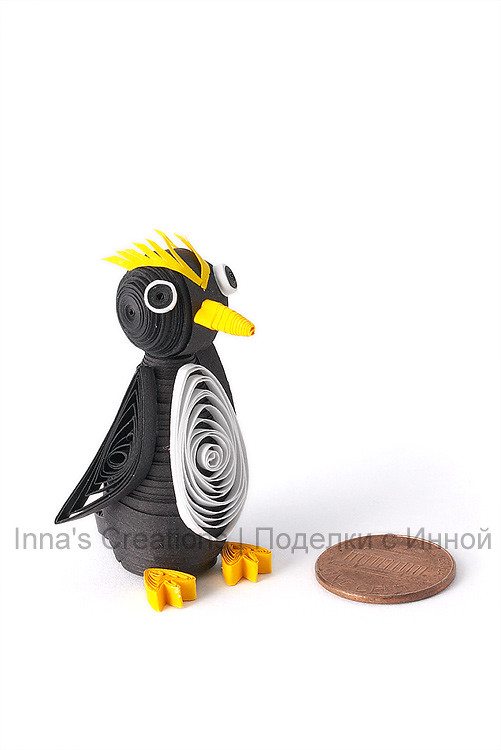 Macaroni Penguin (3D quilling) | Penguin. Three-dimensional … | Flickr