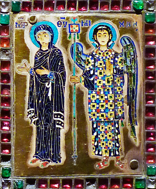 Mary, mother of God and archangel Michael