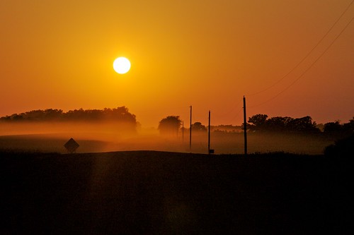 road sunset usa minnesota rural landscape haze hollywood dust hollywoodn