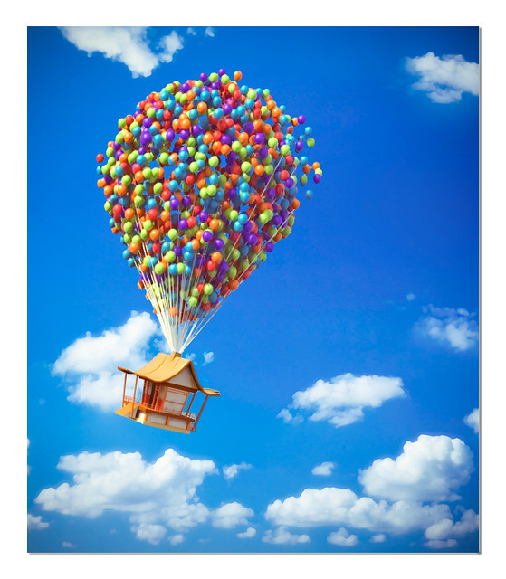 Flying house (Pixar's UP inspiration)