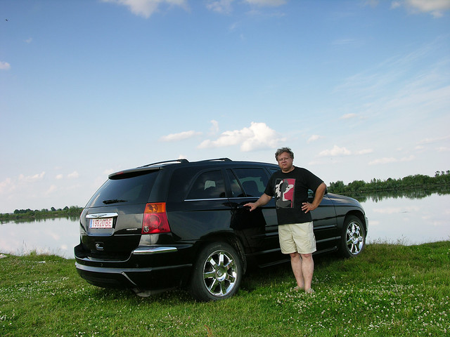 On the bank of the river Dnepr.