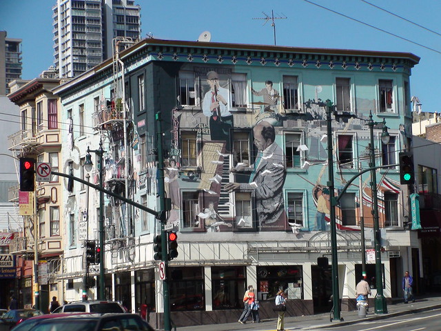 City Lights Bookstore and nearby buildings (San Francisco 2009)