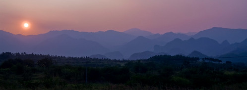 china sunset landscape guangdong qingyuan lianzhou
