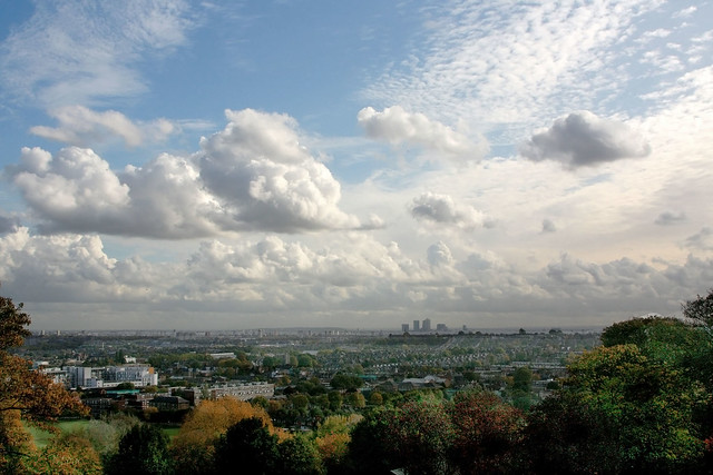 The City of London from the North - under a heavy Autumnal sky