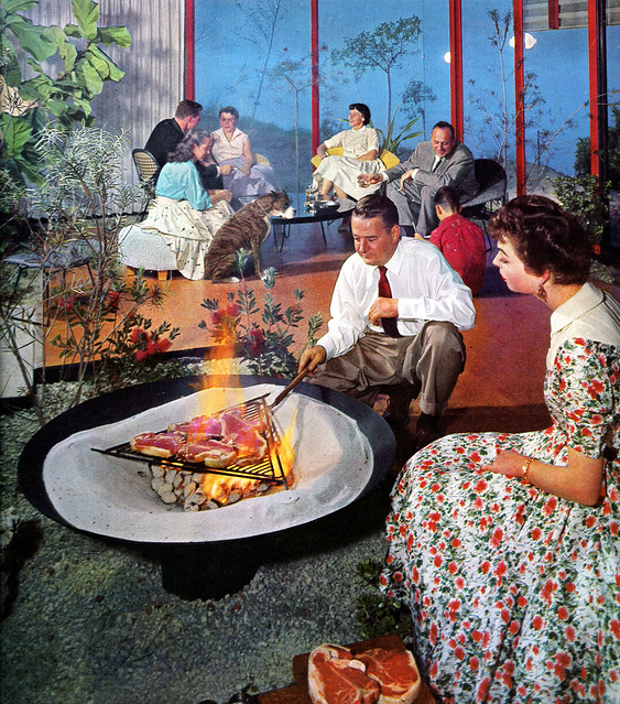 1958--cookout- triangle and big mushroom