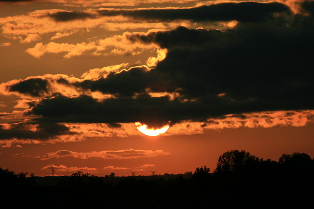 Sun Emerging From Behind Clouds, Whitby, Ontario