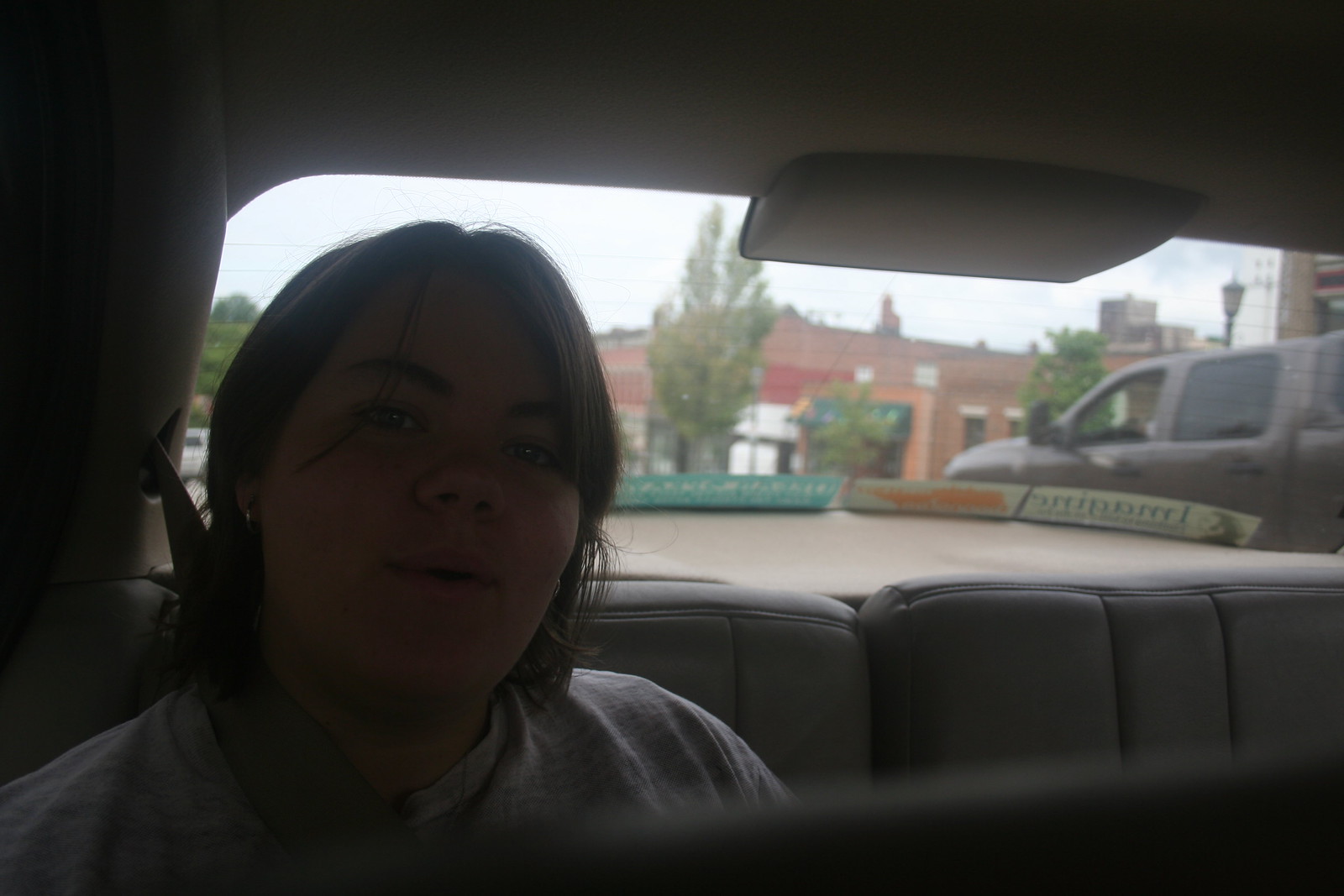 Rachel in the Back Seat