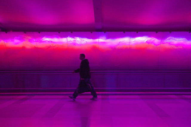Light Tunnel at Detroit Metro Airport
