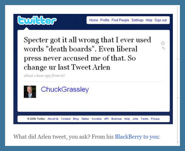 Arlen-Chuck tweet-off