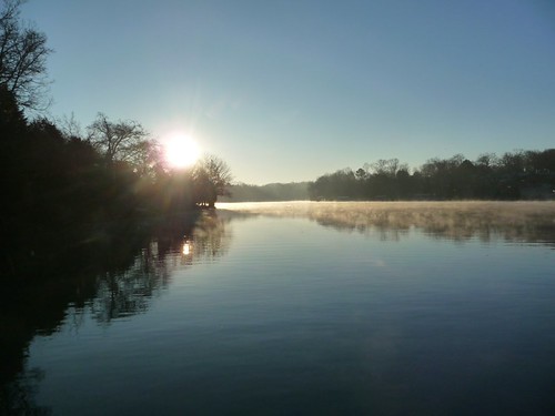 sunrise by baka_san, sun rising over old hickory lake at shute's branch