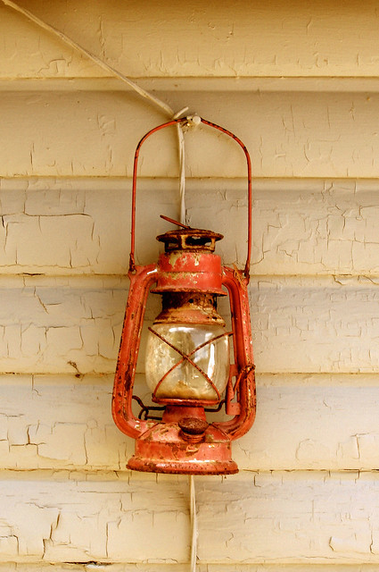 Red Kerosene Lamp