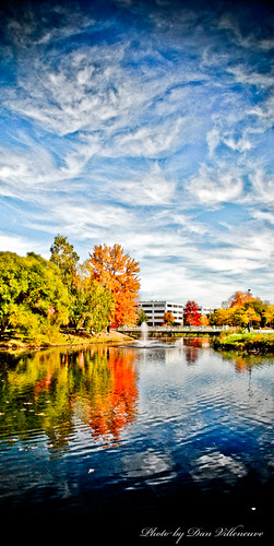 fountain clouds office pond nikon fallcolors 18200mmvr d80