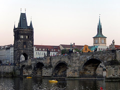 Charles Bridge and towers from the Vltava