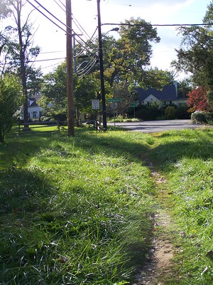 Trail to the Lutherville Light Rail stop, adjacent to Greenspring Drive, Baltimore County