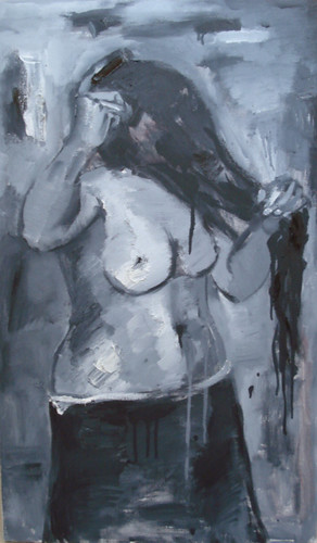 Nude combing hair | by ARTPURSUIT.COM