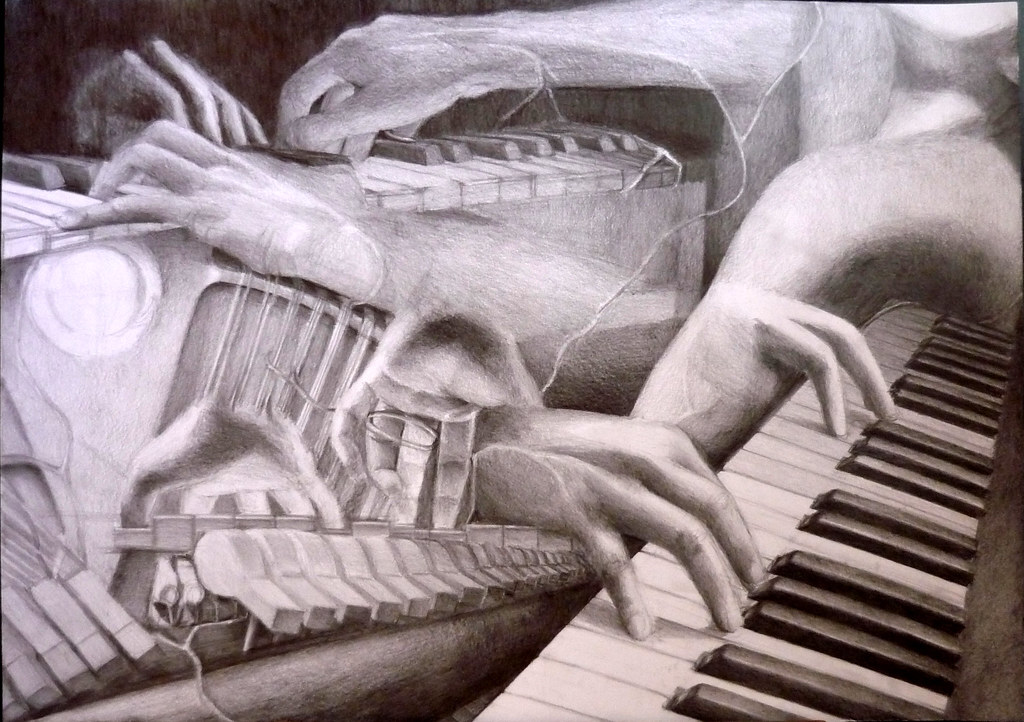 Música (serie) | Dibujo a lápiz grafito. Medida: 50 x 70. (2… | Melina  Soria | Flickr