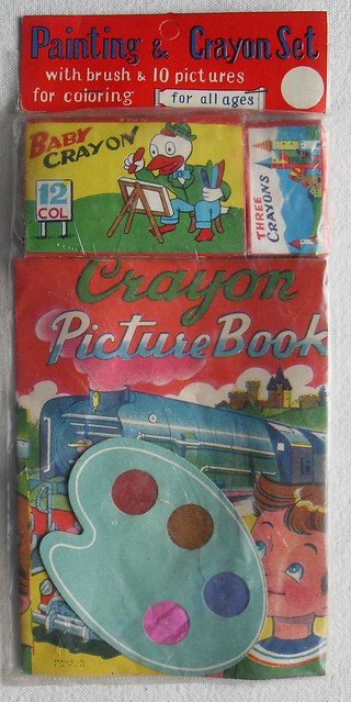 Painting and Crayon Set Front 1950s
