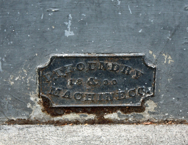 Port Townsend Foundry and Machine Company 1890 builders plate. Mt. Baker Block, Port Townsend Washington, October 6 2009.