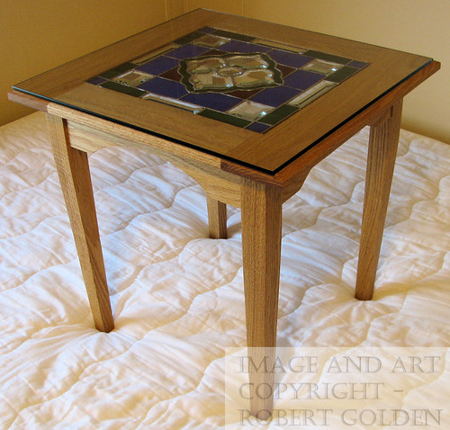 End Table with Stained Glass Inlay Top | robertsworkshop.com… | Flickr