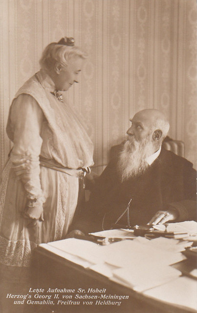 Herzog Bernhard II. von Sachsen-Meiningen mit Ehefrau Ellen Franz