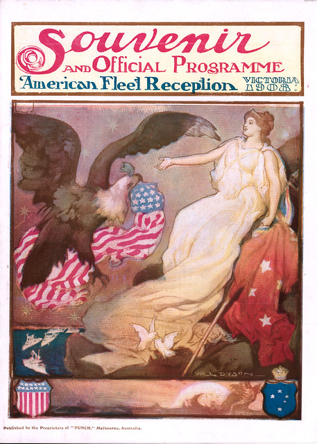 Souvenir and Official Programme, American Fleet Reception, Victoria, 1908 (front cover)
