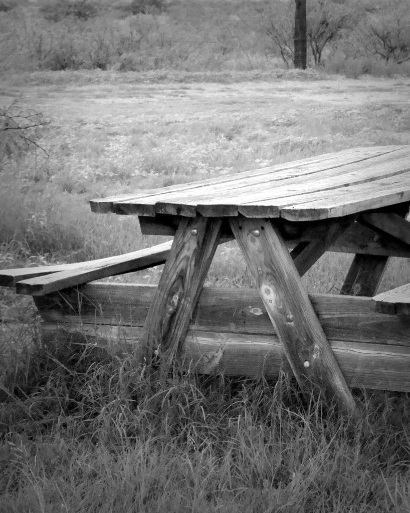 picnic table black and white | choogie | Flickr