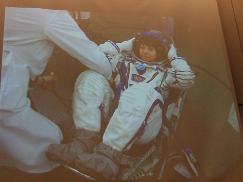 Coleman gets fitted for a custom made seat fo her journey to the International Space Station