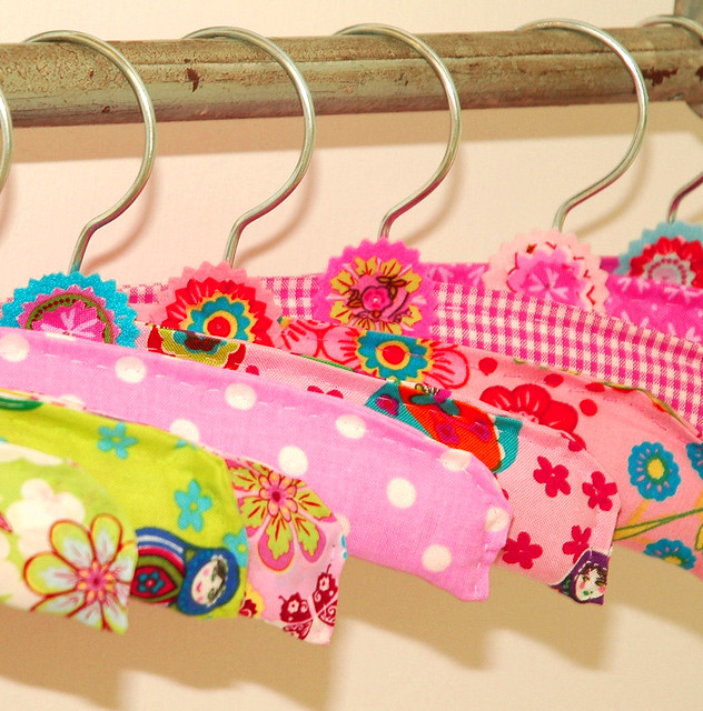 Fabric clothes hangers for girls