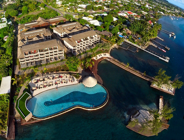 AUTOKAP over the new Manava Suite Resort Tahiti