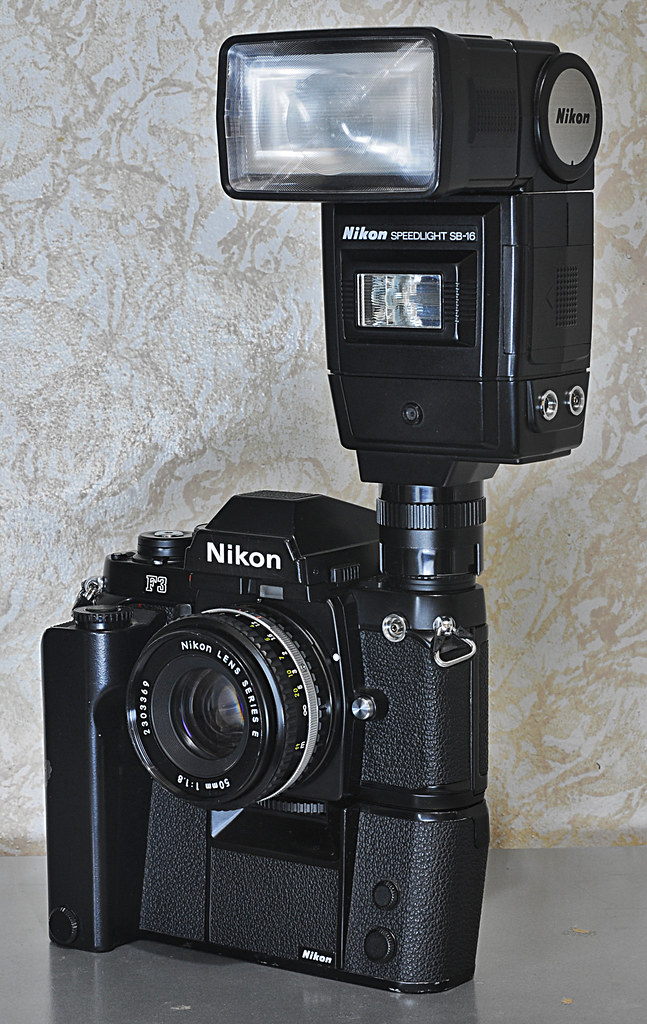 Nikon F3 with Nikkor 50mm 1.8, Nikon SB-16 and Nikon Motor… | Flickr