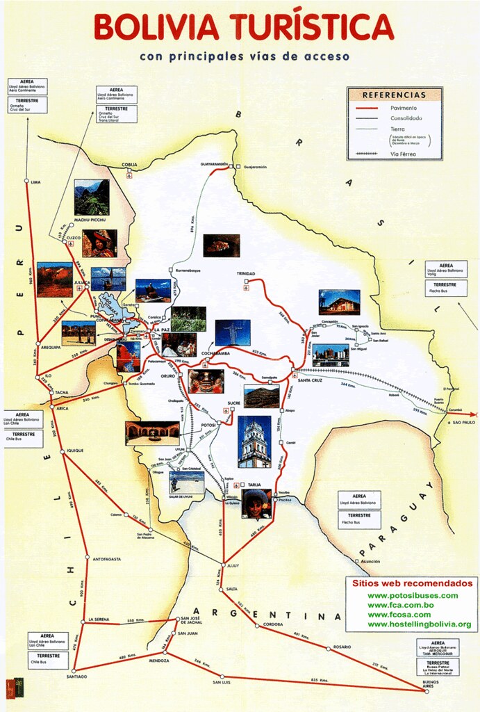 Mapa turistico de bolivia 60 foto - Konacartagena.com