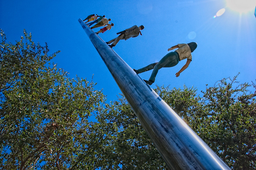 Walking to the Sky by Jonathan Borofsky - Nasher Sculpture Center, Dallas by phigits
