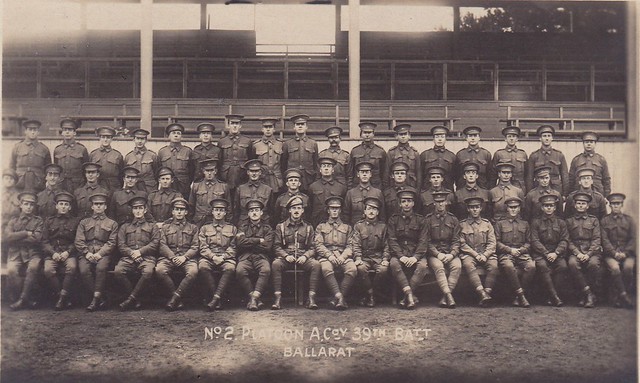 No.2 Platoon A Coy, 39th Battalion, Ballarat, Australia - WW1