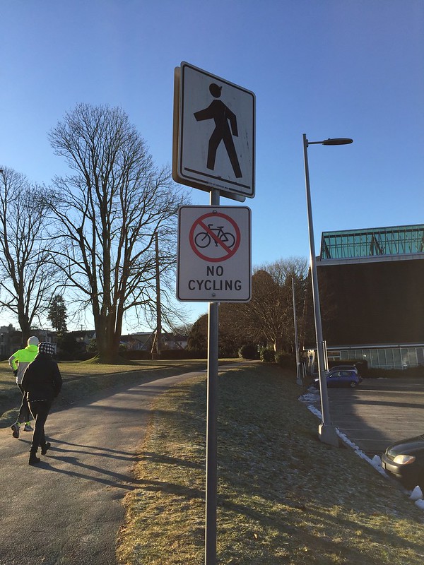 No Cycling sign