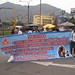 Trabajadores del HCSJD protestan en el frontis de la Clínica