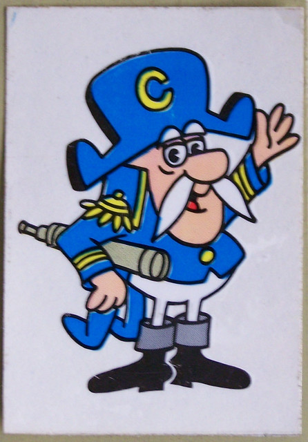 Cap'n Crunch glass sticker