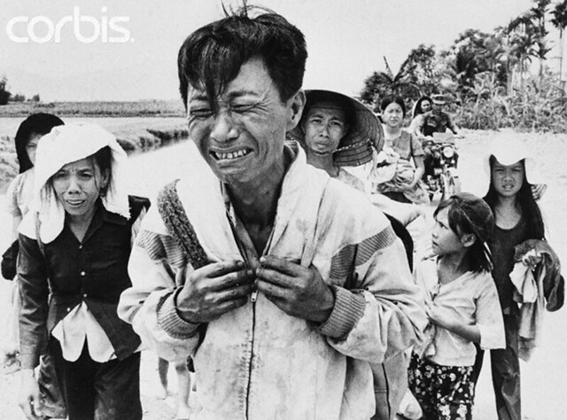 29 Mar 1975, Van Ninh, South Vietnam - Weeping Man