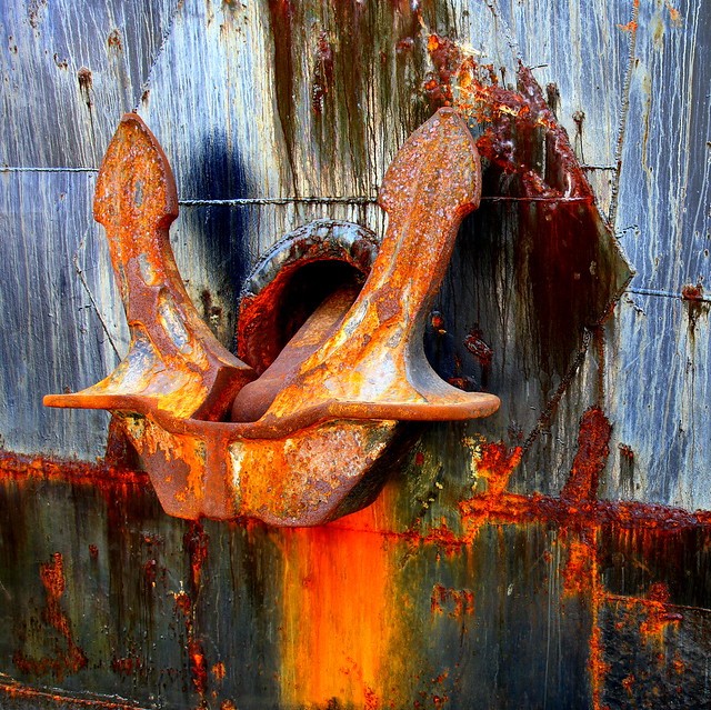 Weathered anchor