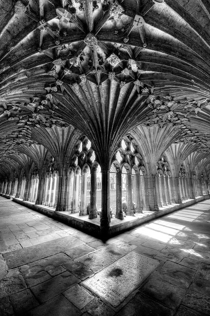 The Cloister at Canterbury Cathedral (II - portrait)