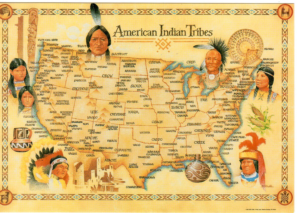 Usa American Indian Tribes Map Nhigh Flickr