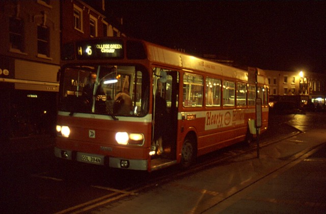 GOL394N Leyland National at Hereford in 1981           sc109