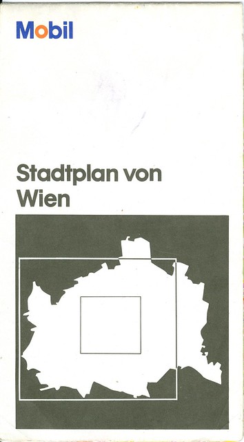 Mobil Map of Vienna circa 1970s
