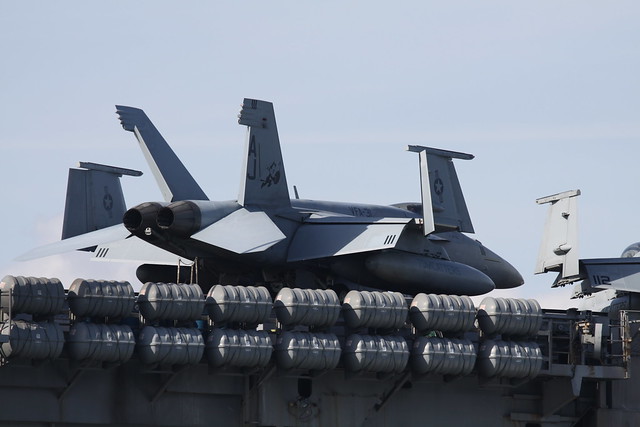 F/A 18's ON THE DECK OF CVN-71 