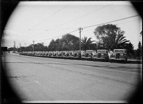All British Cab Service taxi cabs with drivers | by Powerhouse Museum Collection