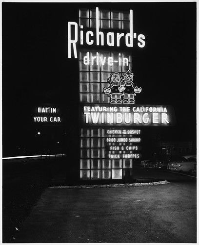 Signs at Night, Richard's Drive-in, Memorial Drive | Flickr