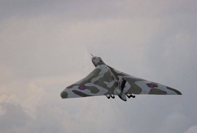 The Vulcan takes off at last.